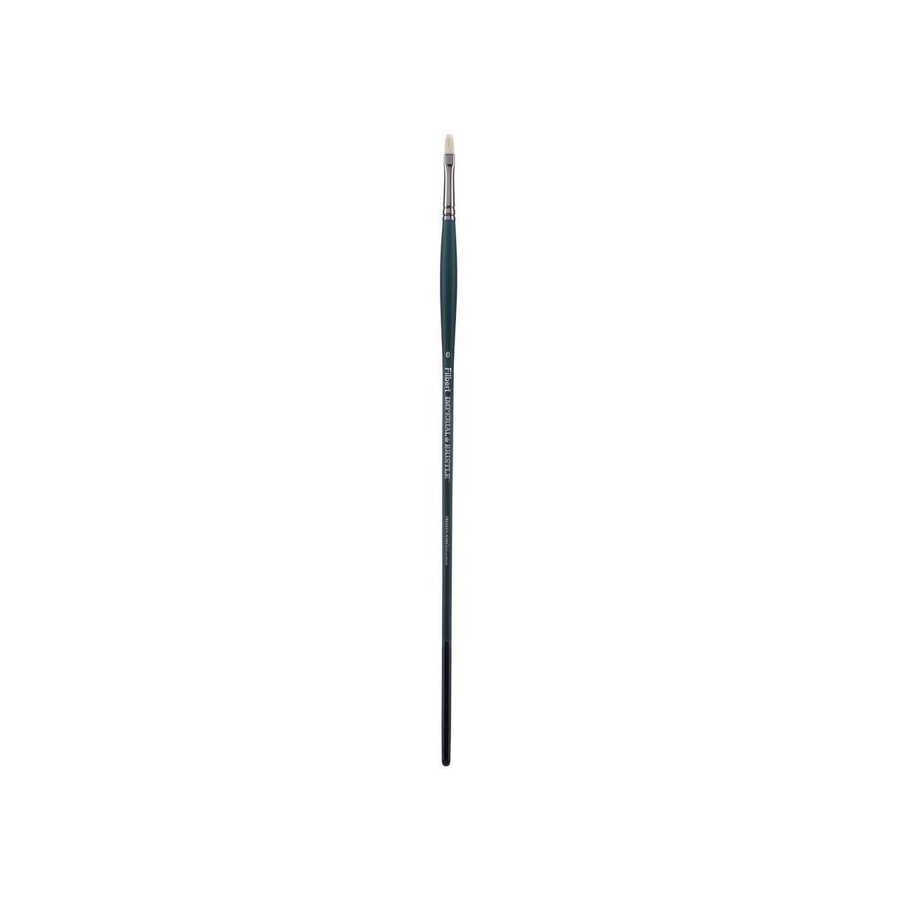 Creative Mark Imperial Professional Chungking Hog Bristle Brush - Filbert , Handmade Long Handle Oil Paint Brushes for Artists, Nickel-Plated Brass Ferrules, Stiff Yet Soft Natural Bristles